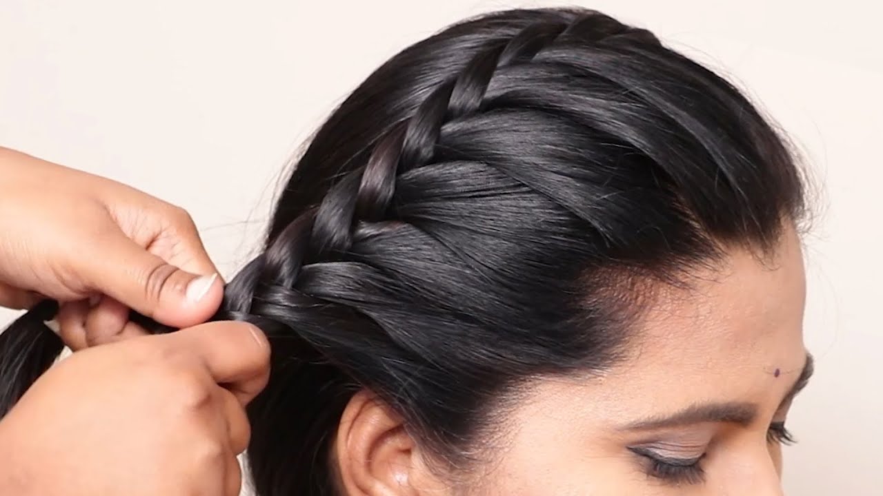 Sagar Veni🤩/Easy french Braid #hairstyle #makeup #hacks #hairtutorial  #braids #shorts#french#sagar - YouTube